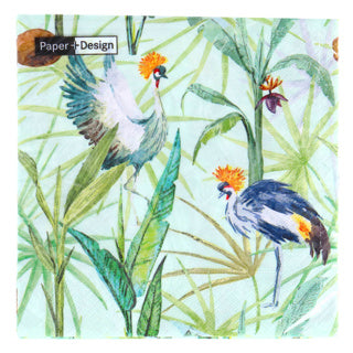 Duni serviettes dansant oiseaux 33x33 cm