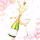 Duni serviettes coeurs bulles 33x33 cm
