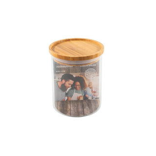 Jar d'origine 10x13cm couvercle en bambou empilable