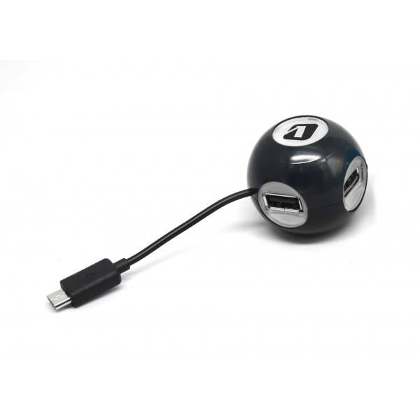 ADJ ADJ 143-00006 POCKET HUB HB421, 4 ports USB 2.0 Black