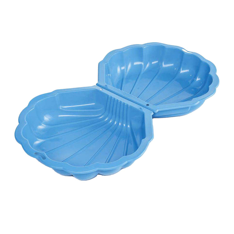 Jouets paradiso Boîte à sable avec coquille de couvercle 87 x 78 x 18 cm bleu