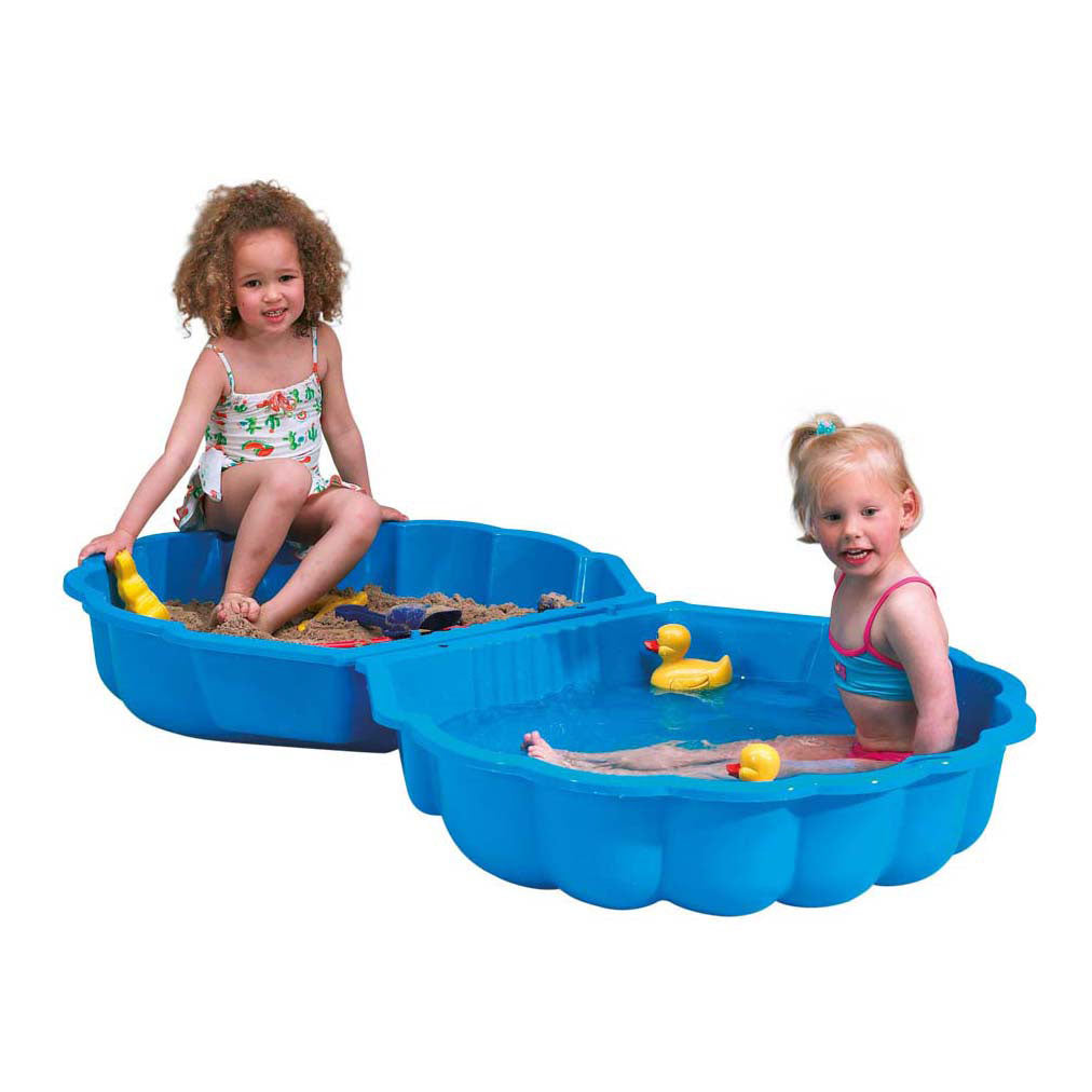 Jouets paradiso Boîte à sable avec coquille de couvercle 87 x 78 x 18 cm bleu