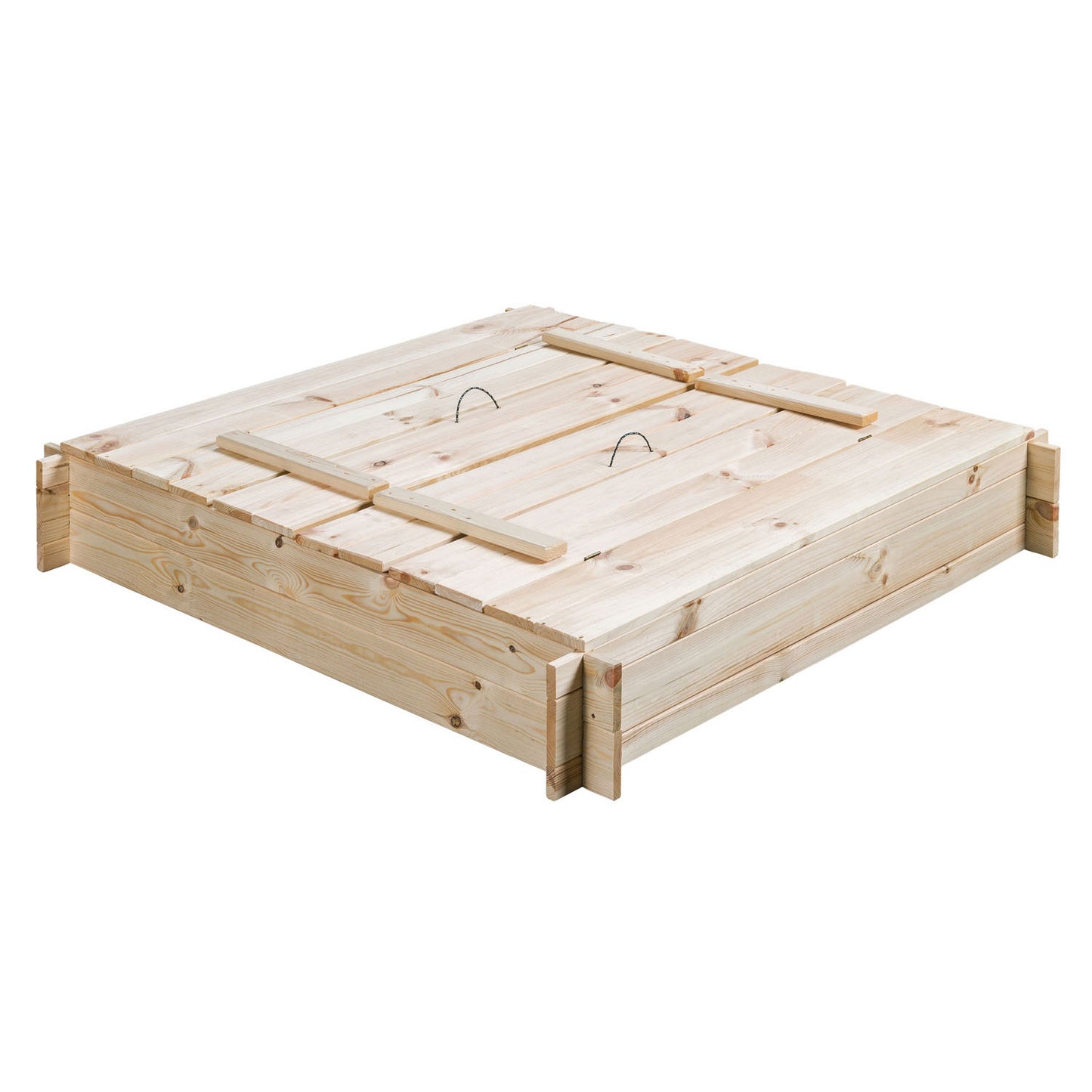 Swing Robert Wooden Sandbox avec couvercle et bancs naturels