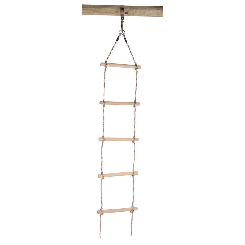 Échelle de corde oscillante balançante avec marches en bois, 190 cm