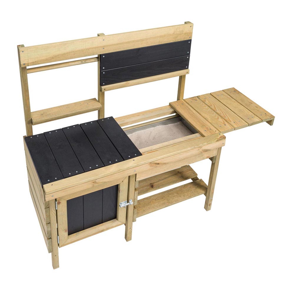 Swinging Swinging Wooden Play Kitchen pour l'extérieur