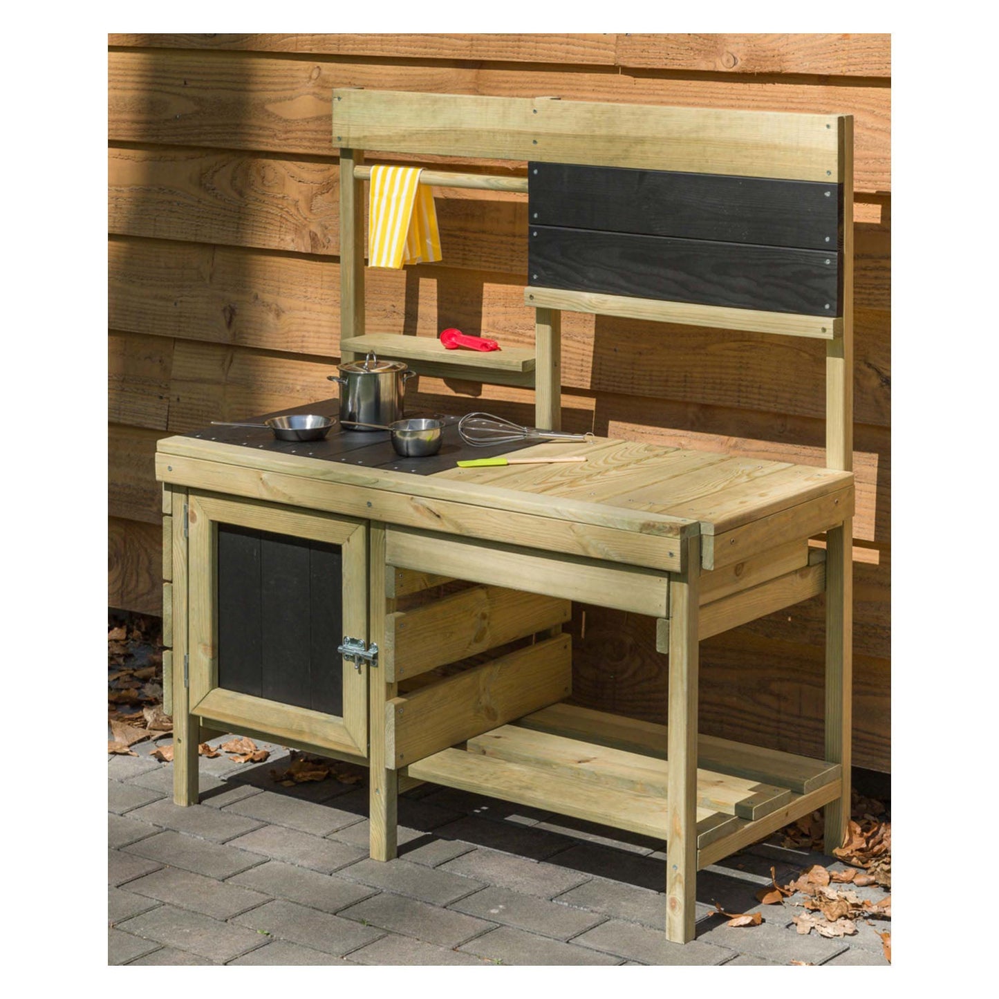 Swinging Swinging Wooden Play Kitchen pour l'extérieur