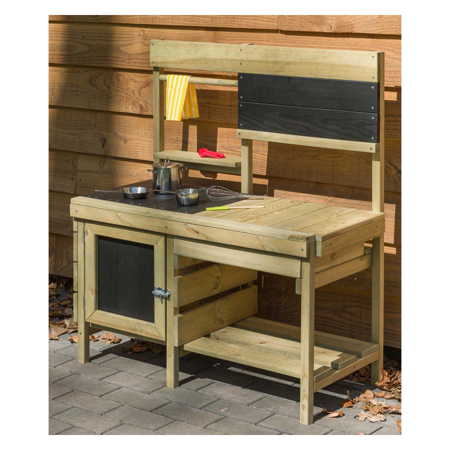 Swinging Swinging Wooden Play Kitchen pour l'extérieur