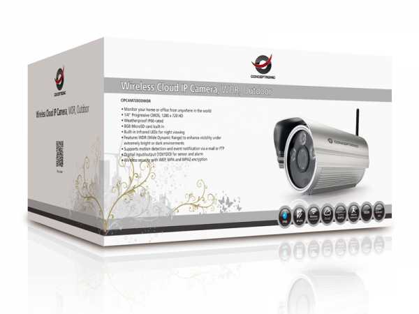Concepttronic concepttronic CIPCAM720ODWDR Network Network Network Cloud Outdoor Camera, RJ45, 1,3MP, F = 3,6 mm, F = 2,0, WDR
