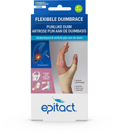 Orthèse de pouce Epitact jour gauche taille L - orthèse de pouce pour arthrose et rhizarthrose du pouce - support flexible - lavable - 1 pièce