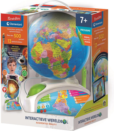 Clementoni education - globe interactif - globe avec éclairage - jouets éducatifs - 7-12 ans