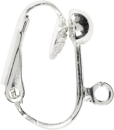 Boucles d'oreilles clips Creativ company, l: 16,5 mm, l: 1,5 mm, diamètre du trou 1,6 mm, argenté, 6 pièces 1 boîte