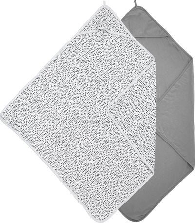 Cape de bain Meyco bébé guépard uni - pack de 2 - gris - 80x80cm