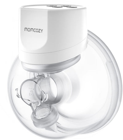 Tire-lait mains libres Momcozy s12pro - 1 pièce - extra silencieux et compact - électrique - rechargeable - blanc