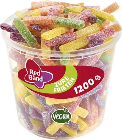 Frites acidulées bande rouge (100 pièces)