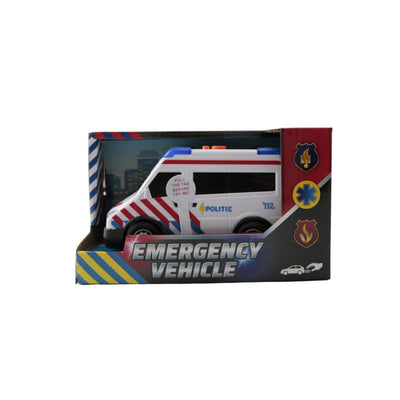 Véhicule d'urgence Johntoy d'une longueur de 13x6xh7,5cm