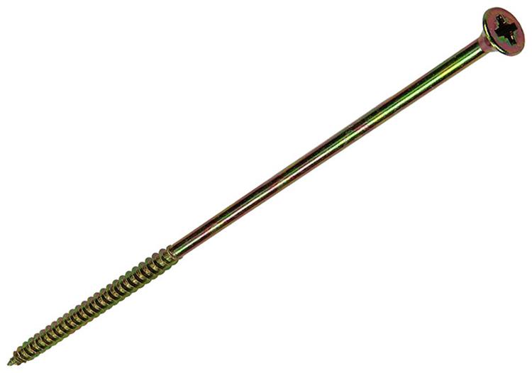 Mack 1006979 - vis pour panneaux d'aggloméré avec tête galvanisée jaune 4pcs 6 x 180mm | 5 pièces