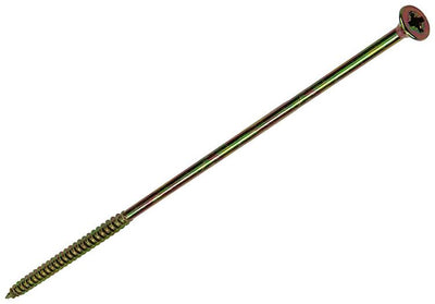 Mack 1006980 - vis pour panneaux d'aggloméré avec tête galvanisée jaune 4pcs 6 x 200mm | 5 pièces
