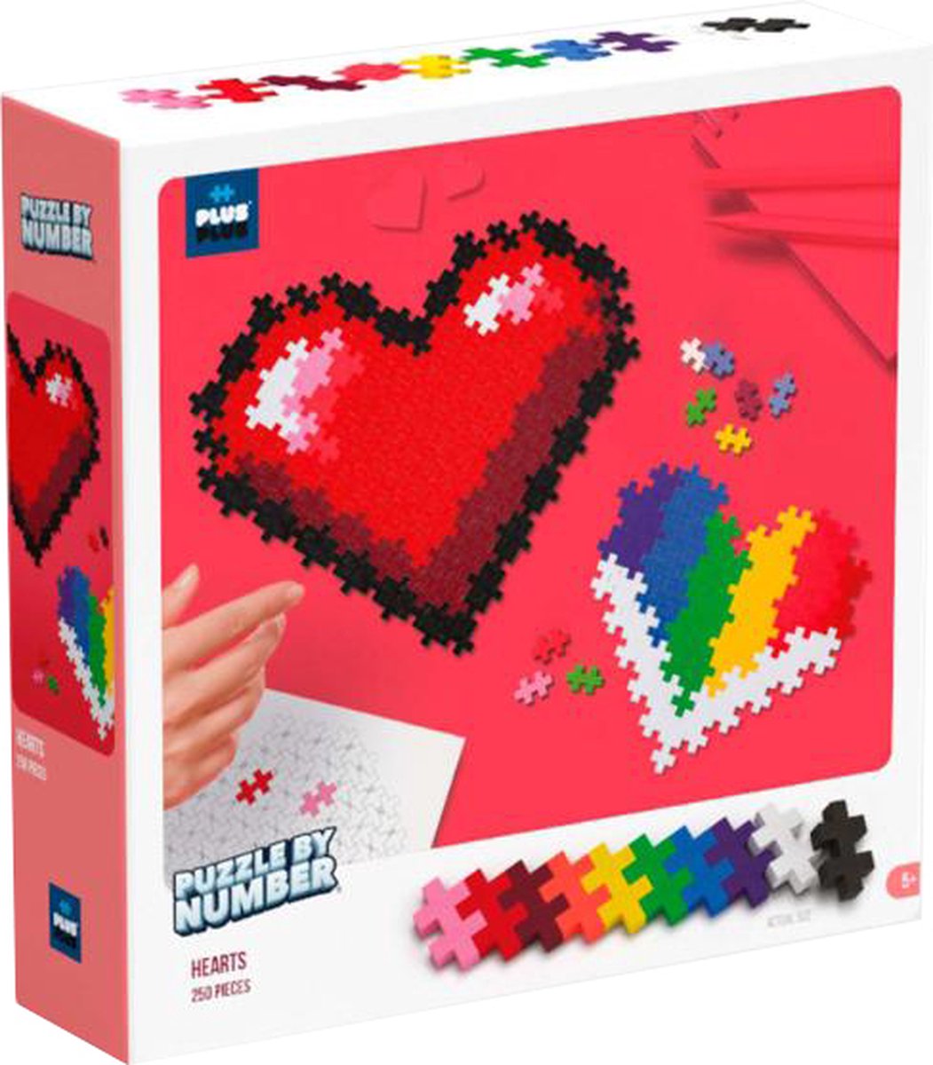 Puzzle Plus Plus par numéro cœur plus-plus: 250 pièces (3911)