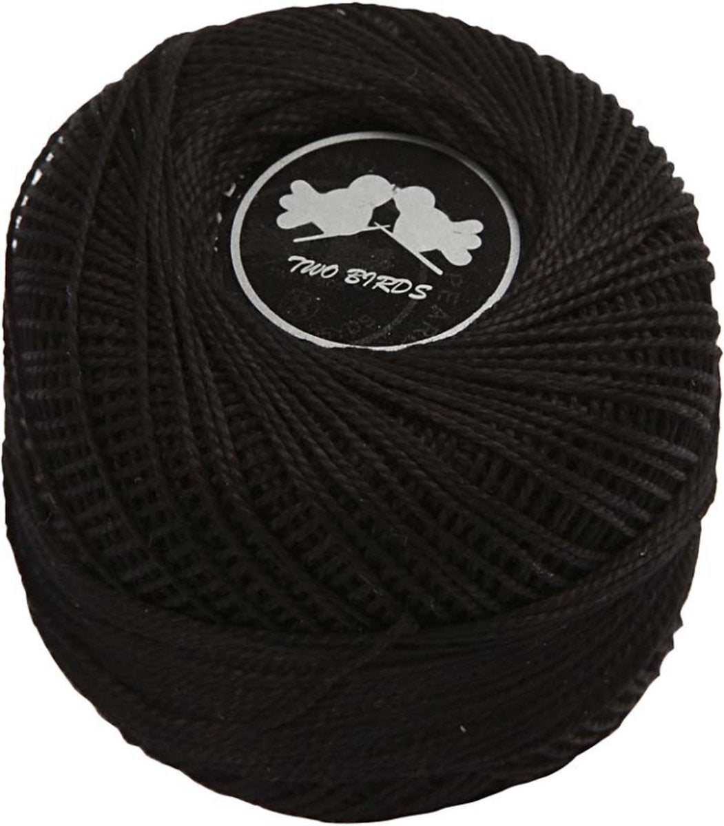 Fil de coton mercerisé Creativ company, noir, 20 gr 1 pelote