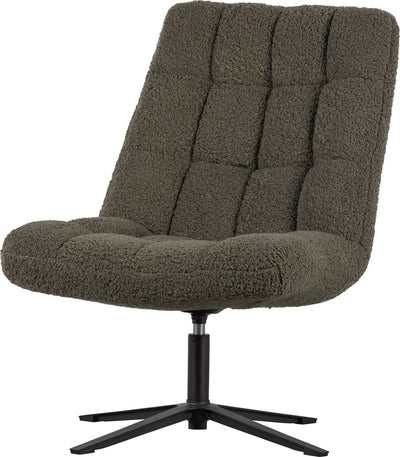 Fauteuil pivotant Woood job - teddy - vert - 101x70x85