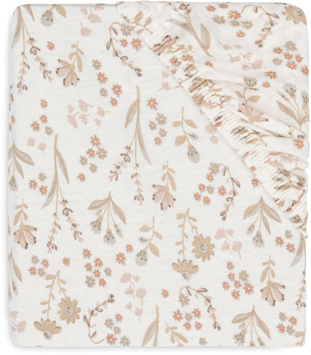 Jollein bébé - drap housse berceau jersey 40 50x80 90cm - lit bébé - coton doux - fleuri