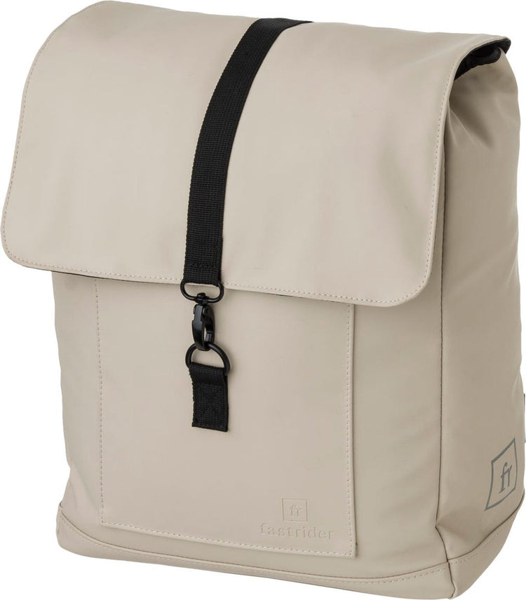Fastrider jaxx ii sacoche de vélo simple - sac à dos de vélo amovible - 14l - click'ngo - hydrofuge - gris