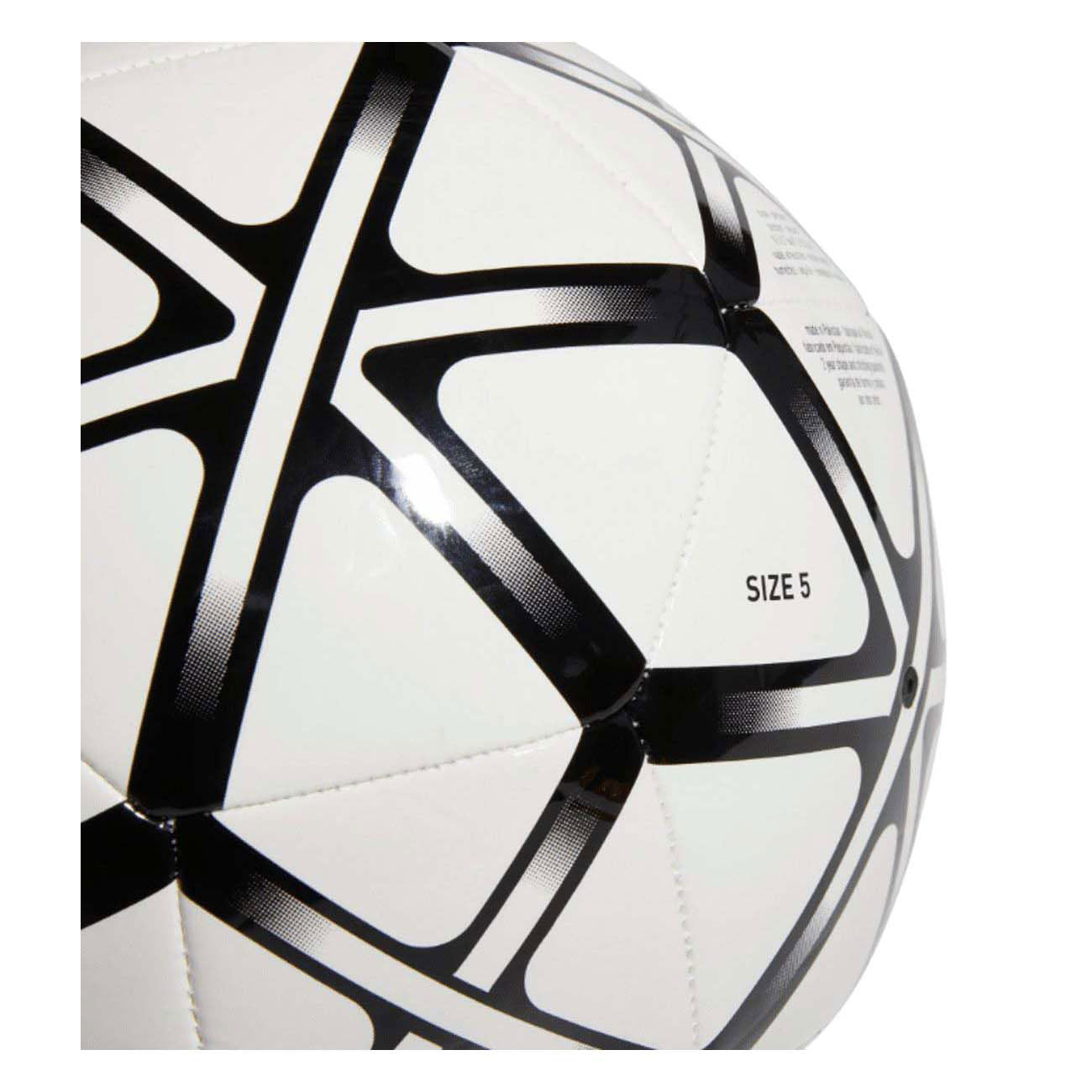 Le ballon de football adi starlancer - blanc noir