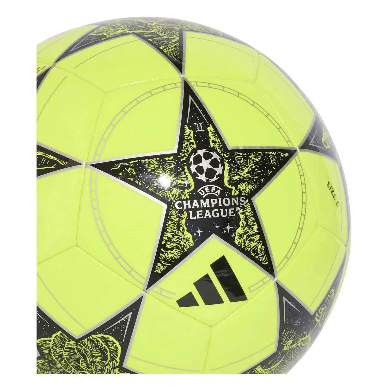 Le ballon de football de la ligue des champions adi - jaune
