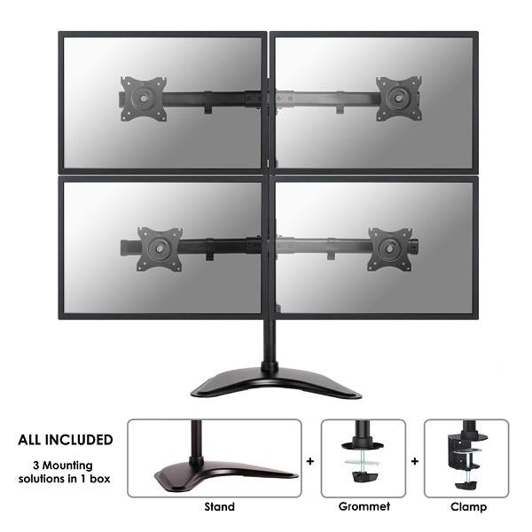 NeoMounts Neomounts NM-D335D4BLACK Neomounts Office à écran plat Teun Black