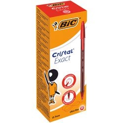 Stylo bille rouge bic cristal exact