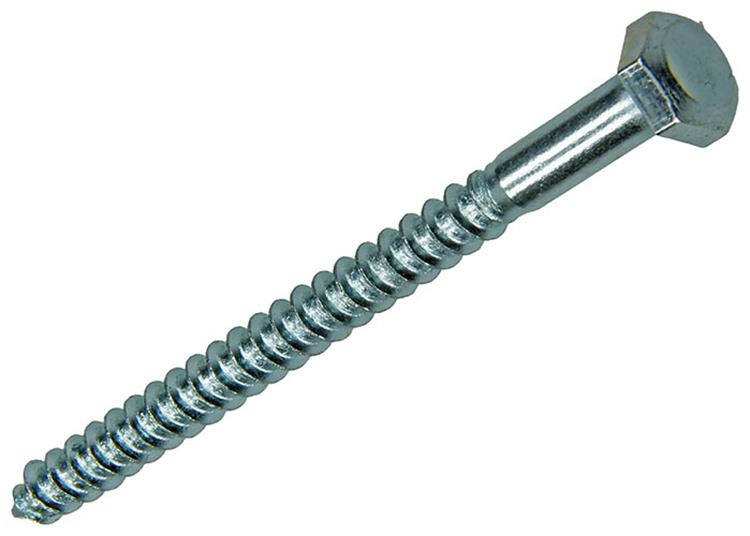 Mack 1007034 - boulon fileté à bois en acier galvanisé 100 pièces 6 x 80 mm | 1 pièce