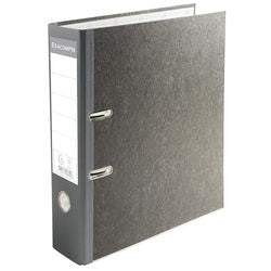 Ordner exacompta a4 70 mm carton, pp (polypropylène) gris 2 anneaux 53710e 20 pièces