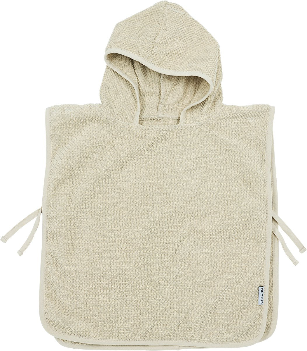Poncho de bain pop-corn bébé Meyco - sable doux - 1-3 ans