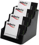 Porte-cartes de visite Deflecto 4 compartiments de rangement | noir