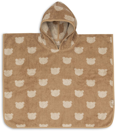 Poncho de bain Jollein - 100% éponge - 1-2 ans - jacquard - ours en peluche réversible