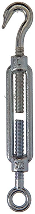 Mack 1008474 - 1 œillet tendeur + crochet m10 x 120mm galvanisé | 10 pièces
