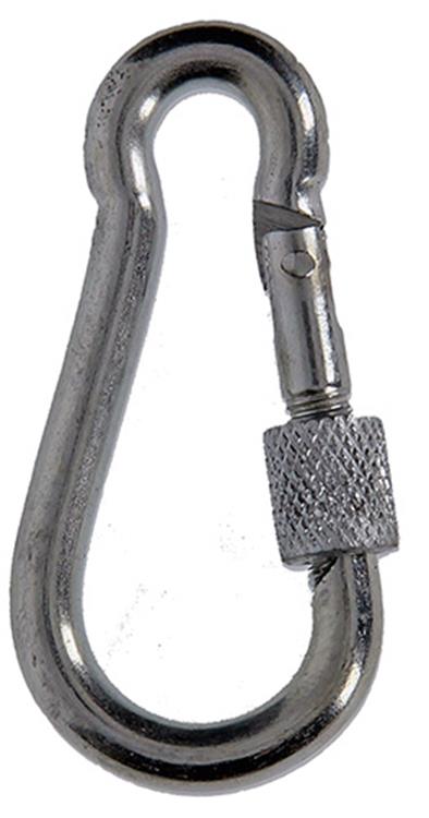 Mack 1008494 - 1 mousqueton + sangle de verrouillage. 6 x 60 mm galvanisé | 10 pièces