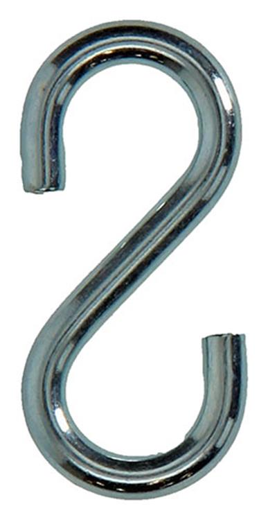Mack 1008534 - 2 crochets en S ouverts 4,4 x 40 mm galvanisés | 10 pièces
