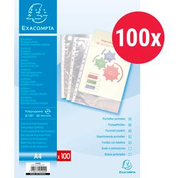 Sacs de présentation exacompta 5000e polypropylène a4 transparent