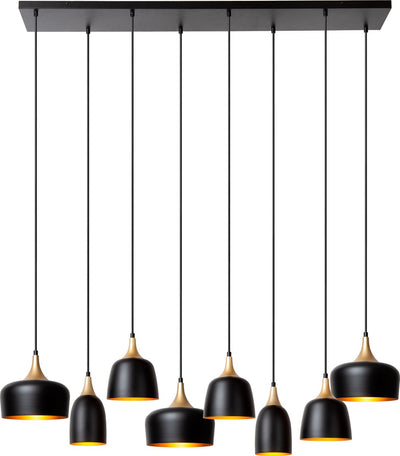 Lucide chayanne - suspension - 8xe14 - noir