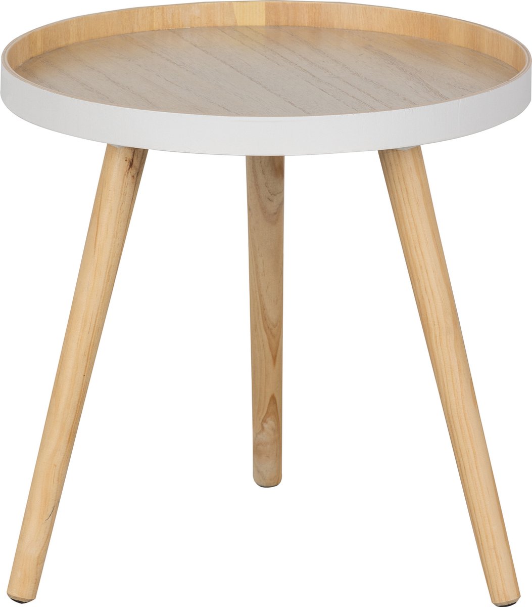 Table d'appoint Woood sasha - mdf - naturel - 41x41x40,5