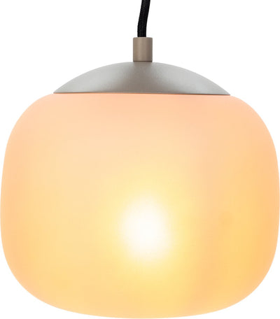 Lampe à suspension Eglo cominio - e27 - ø 18,5 cm - couleur sable | taupe - verre