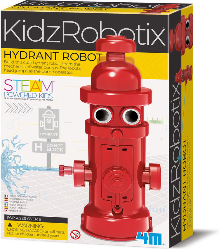 4m science et jeux - fabriquez votre propre bouche d'incendie - mécanique de kit de construction - kidzrobotix - 8+