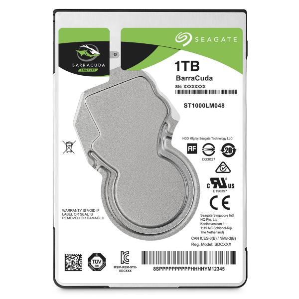 Seagate Seagate ST1000LM048 Barracuda HDD, 1 To, 2,5, SATA3 6 Gbps, 5400 tr / min, 128 Mo, 1,7W