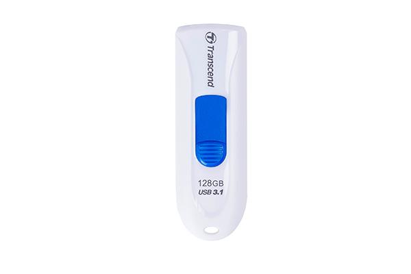 Transcende TS128GJF790W Jetflash 790 Drive flash, 128 Go, USB3.0, toboggan sans capuchon, 90 45 Mo, blanc