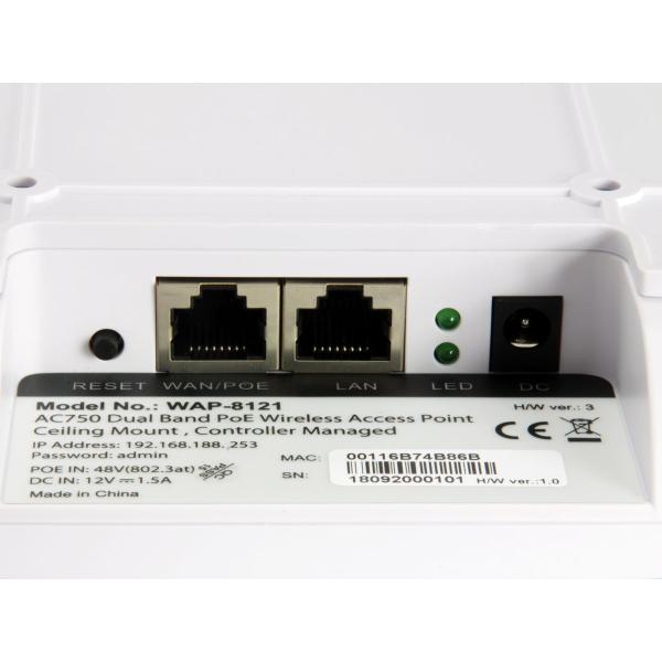 NivemberOne niveauone WAP-8121 AC750 DBANE POE WIRESS WIRESS LAN Point d'accès, 802.11a b e g n, double bande, 300 Mbps