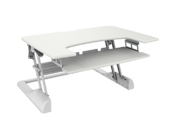 Neomounts Neomounts NS-WS100white Sit Stand Workplace 1 Monitor, 15 kg, ajustement de hauteur: 130 500