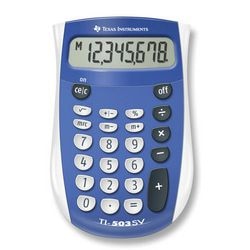 Calculatrice de poche ti-503sv bleue 8 caractères