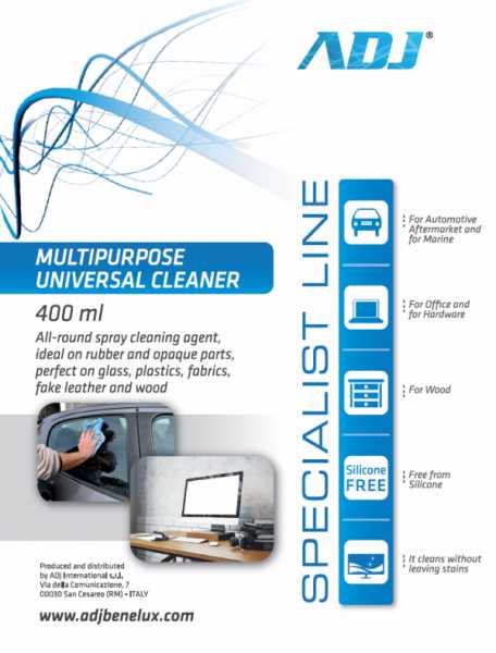 ADJ ADJ 100-00025 Nettoyer universel multipurps, pulvérisation, 400 ml