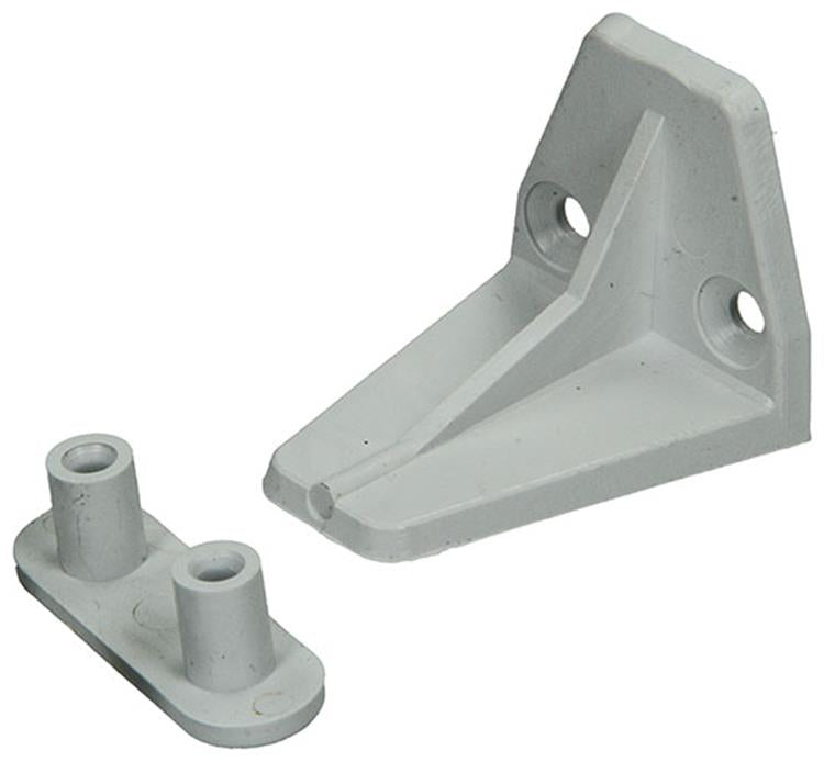 Mack 1010114 - 2 crochets pare-chocs trapèze pour volet roulant blanc 42mm | 10 pièces